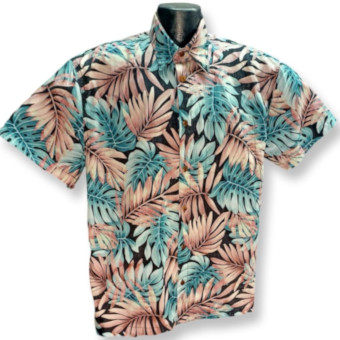 Black Palms Hawaiian Shirt - Made in USA- 100% Cotton